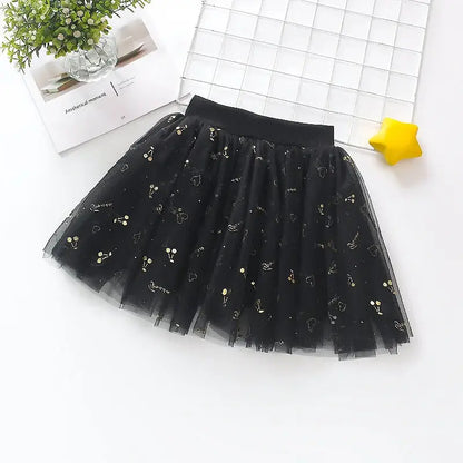 Girls Ballet Dance Skirt High Waist A-Line Short Skirt Mesh Material Thin Style Princess Dress for Children's Day Summer Wear by All Mart Bristol Ltd