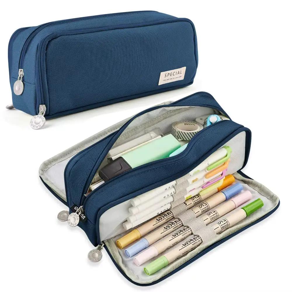 Large Capacity Pencil Case 3 Compartment Multifunctional Pen Bag for Girls Boy School Student Office Stationery Organizer by All Mart Bristol Ltd