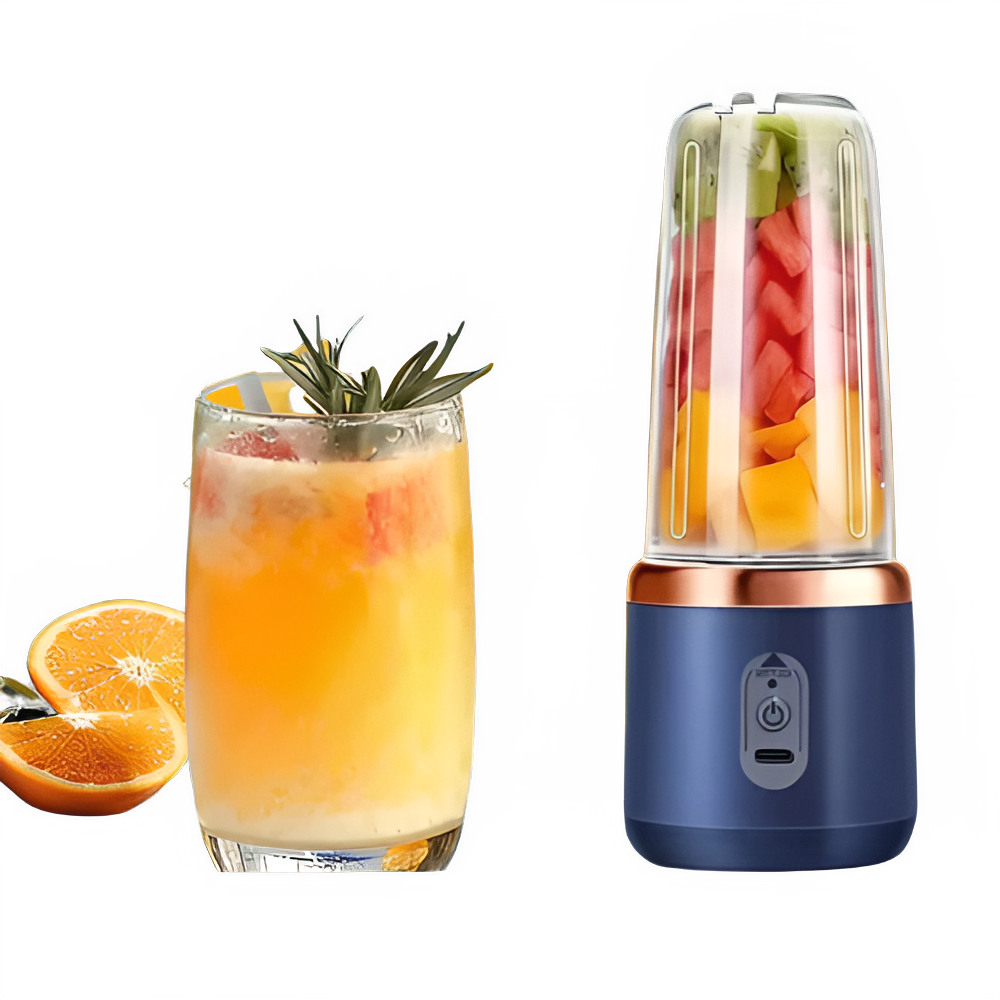 Portable Electric Fruit Juicer Blender 400ML 6 Blade Mixer by All Mart Bristol Ltd
