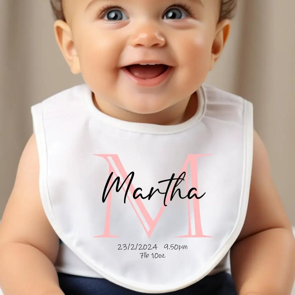 Personalised Pink Initial Name Baby Outfit: Bib, Vest, Baby Grow by Aye Do Gifts