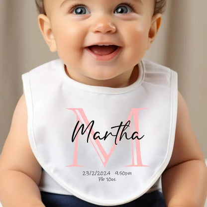 Personalised Pink Initial Name Baby Outfit: Bib, Vest, Baby Grow by Aye Do Gifts