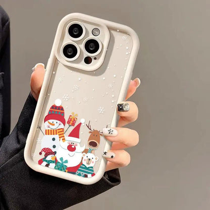 Cute Santa Claus Phone Case Frosted Advanced Christmas Pattern Case For Phone Shockproof Soft Silicone Phone Cover by Dropshipman