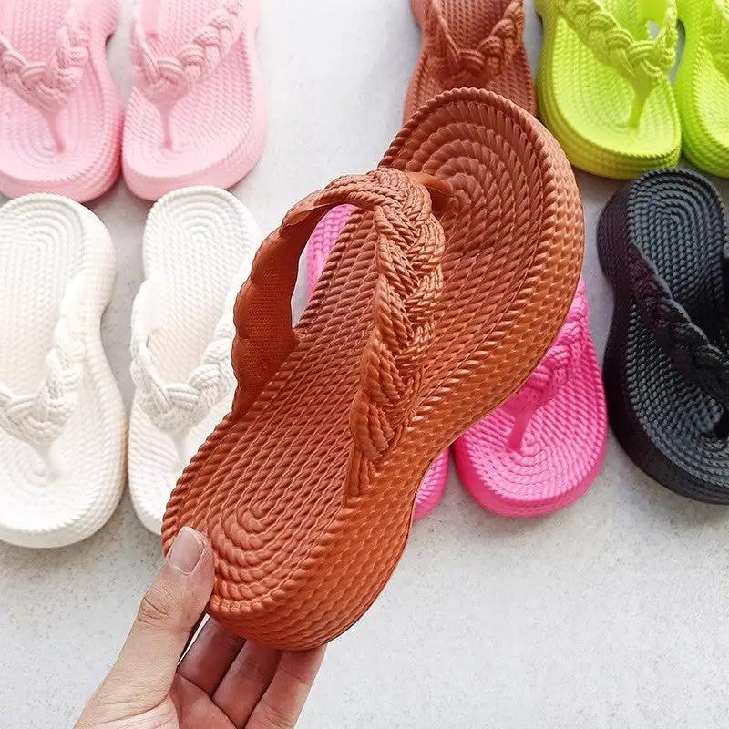 EVA Candy Color Soft Bottom Clip Toe Flip-flops by Dropshipman