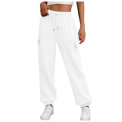 Women's Sweatpants Fleece Lined Baggy Athletic Jogger Trousers With Pockets Fall Casual Trendy Cargo Pants Fall Outfits by Dropshipman
