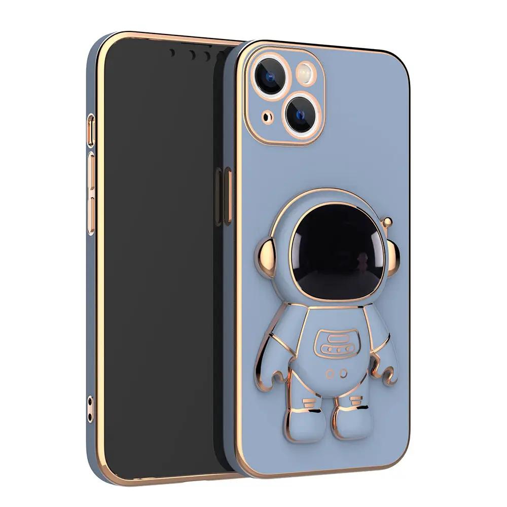 Self-contained Lens Film Mobile Phone Case Electroplating Bracket Protective Cover by Dropshipman