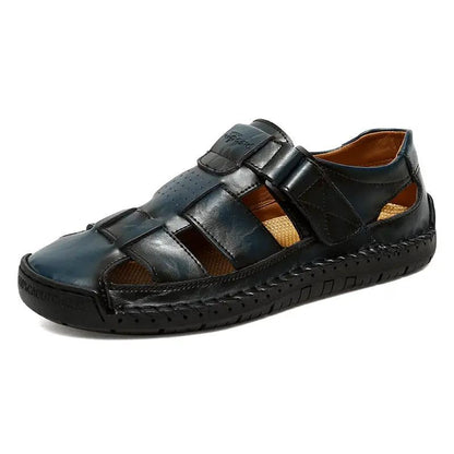Handmade Stitching Leather Casual Beach Men's Sandals by Dropshipman