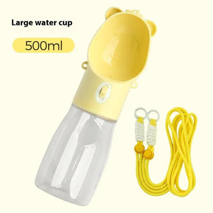 2 In 1 Portable Dog Water Bottle For Small Big Dogs Cat Outdoor Leak-proof Puppy Drinking Bowl With Food Container Pets Feeder Pet Products by Dropshipman