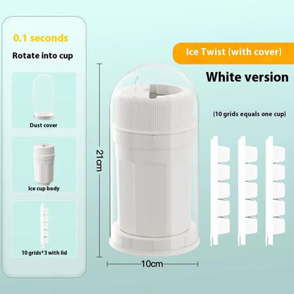 Twisting Ice Cup Rotating Release Ice Cube Trays Rotation With Cover Ice Block Mold For Freezer Home Refrigerator Storage by Dropshipman