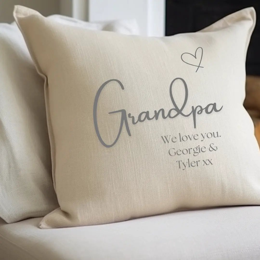 Personalised Grandpa-Grandad Cushion 2026 by Aye Do Gifts