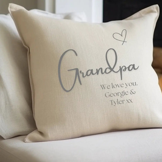 Personalised Grandpa-Grandad Cushion 2026 by Aye Do Gifts