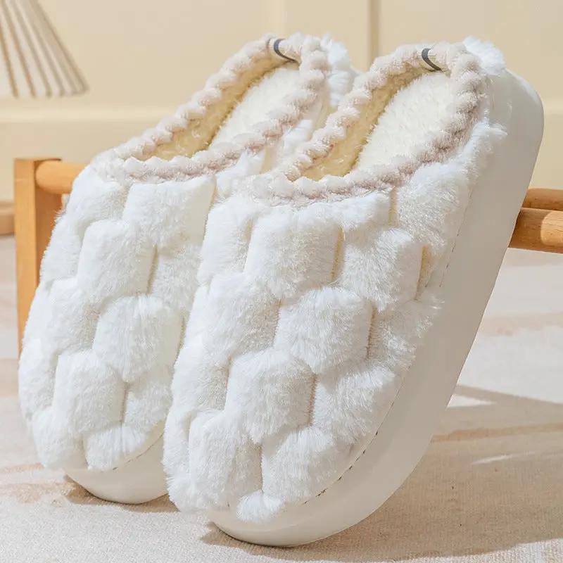Women's Indoor Non-slip Thick Bottom And Warm Keeping Cotton Slippers by Dropshipman