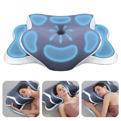 Memory Foam Pillow Cervical Pillow Neck Pain Relief Contour Ergonomic Orthopedic Neck Support for Side Back Stomach Sleeper Gift by All Mart Bristol Ltd