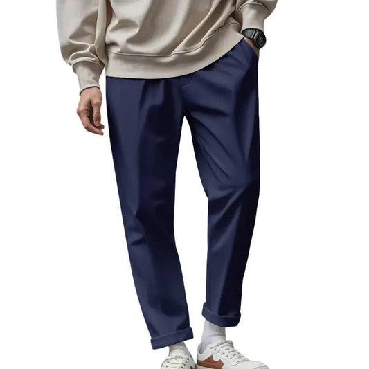 Men's Trousers With Pockets Casual Loose Comfortable Quick-drying Waist-tied Pants by Dropshipman
