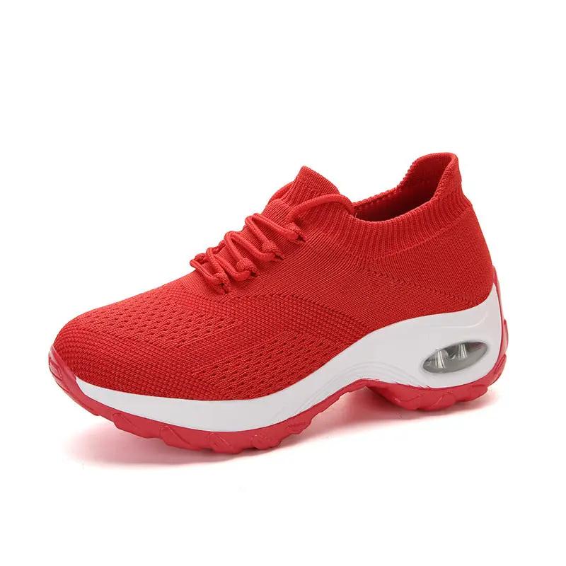 Plus-size Womens Flyknit Breathable Sneakers by Dropshipman