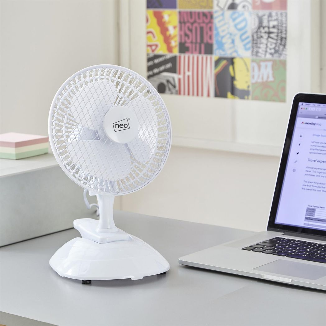 Neo Mini Clip Base Mount Desk Fan � White by Neo