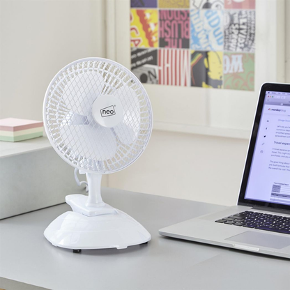 Neo Mini Clip Base Mount Desk Fan � White by Neo
