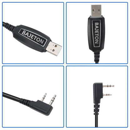 BAJETON Walkie Talkie USB Programming Cable K Plug For BJ-8300 BJ-7800 BT8200 Quansheng UV-K5(8) UV-K6 Baofeng UV-5R Mini Radio by All Mart Bristol Ltd