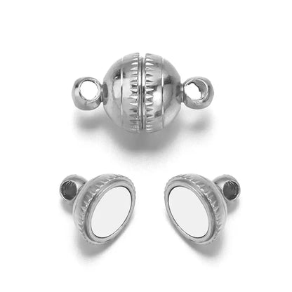 5pcs/lot Copper Strong Magnetic Clasps Round End Clasp Connectors For Jewelry Making DIY Handmade Bracelet Necklaces Accessories by All Mart Bristol Ltd