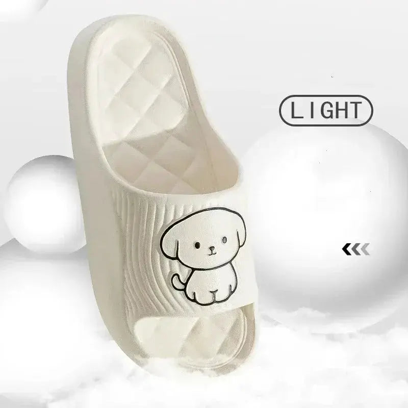 Cute Carton Slippers Bathroom Slippers Cloud Cushion Slides Summer Soft Thick Platform Home Men Indoor Non-slip Flat Flip Flops by All Mart Bristol Ltd