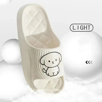 Cute Carton Slippers Bathroom Slippers Cloud Cushion Slides Summer Soft Thick Platform Home Men Indoor Non-slip Flat Flip Flops by All Mart Bristol Ltd