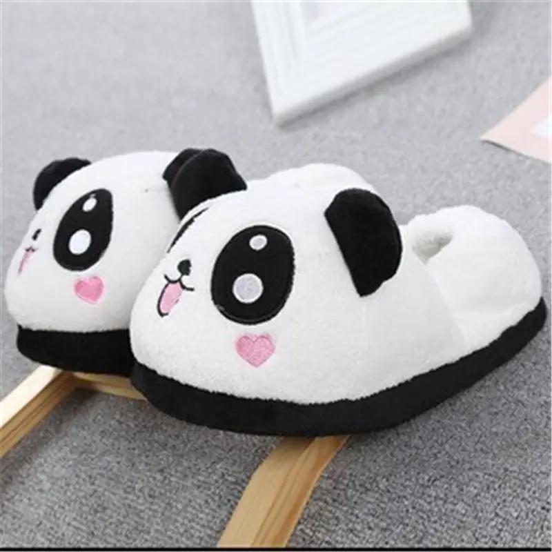 Cute And Adorable Panda Heart-Shaped Cartoon Plush Closed-Toe Slippers by Dropshipman