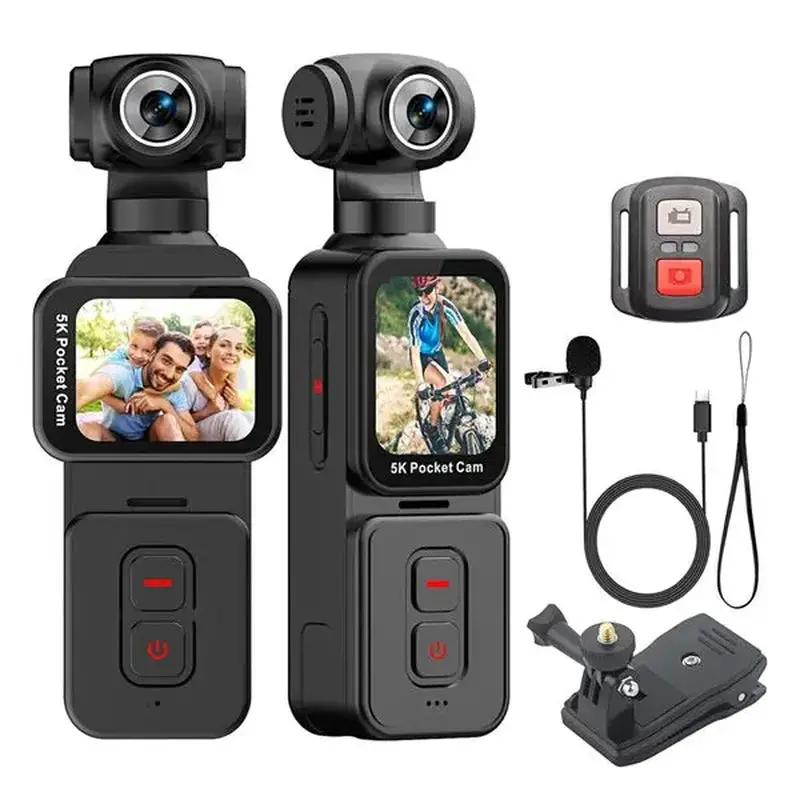 5K Stabilization Sports Camera Portable Recorder Handheld Pocket Outdoor Cycling Kids' Camera High-Pixel with AI Anti-Shake & IPX7/8 Waterproof Features - Clip, Water Proof, Screen by All Mart Bristol Ltd