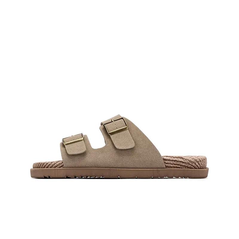 Hemp Rope High Elastic Massage Mid-bottom Home Casual Slippers by Dropshipman
