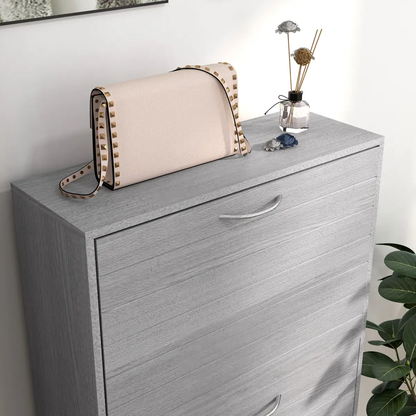 HOMCOM Slim Shoe Storage Cabinet with 3 Flip Drawers for 12 Pair of Shoes by HOMCOM