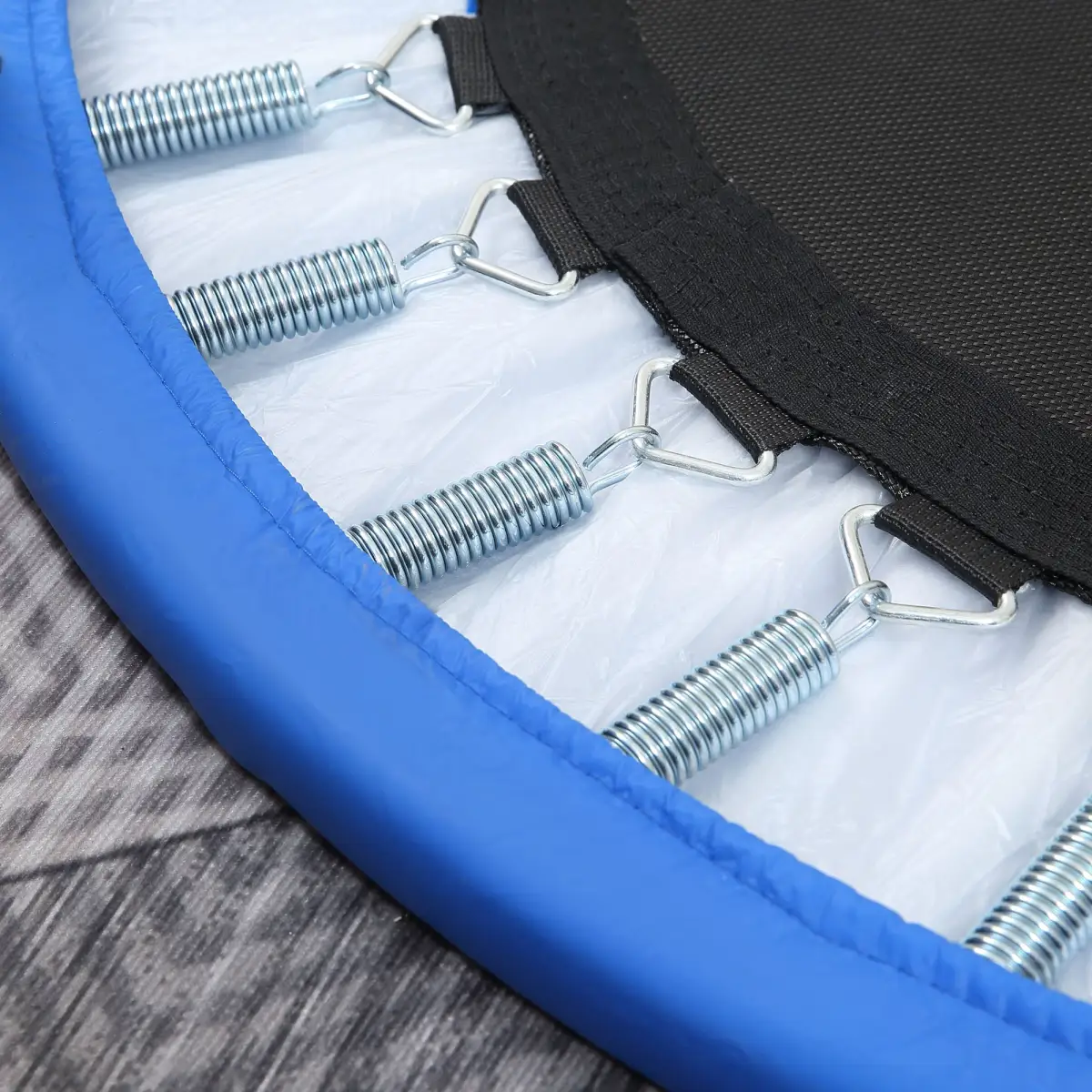 Foldable Mini Fitness Trampoline Exercise Rebounder Jumper, Blue HOMCOM by Unbranded