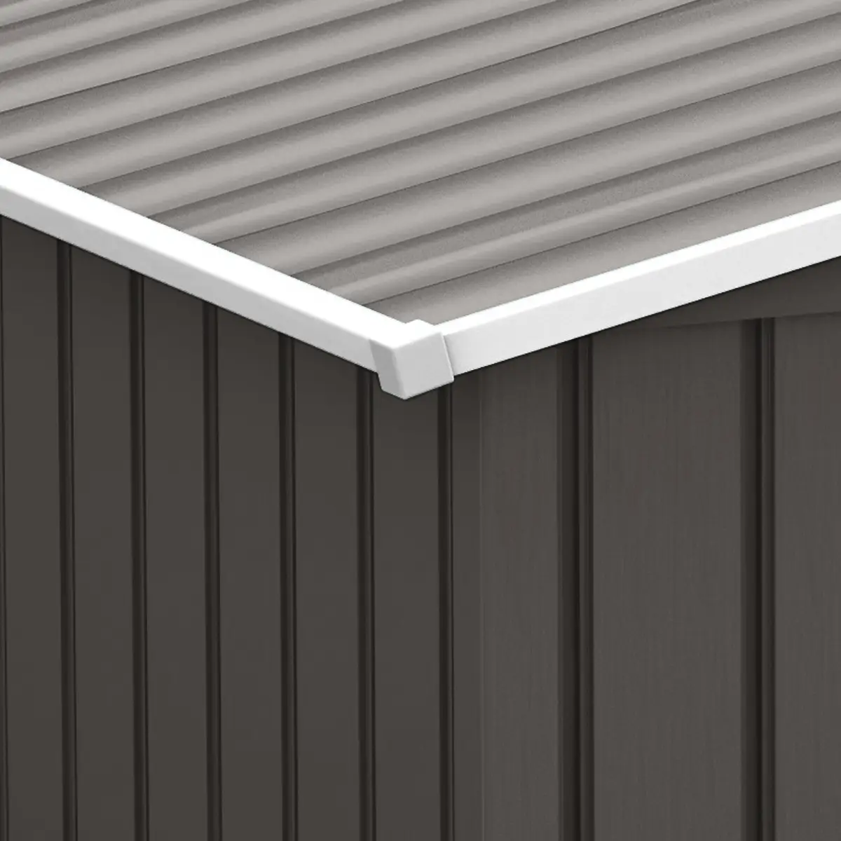 9 x 6FT Foundation Ventilation Steel Outdoor Garden Shed Grey by Outsunny