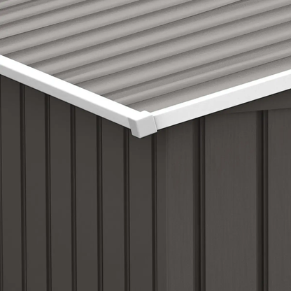 9 x 6FT Foundation Ventilation Steel Outdoor Garden Shed Grey by Outsunny