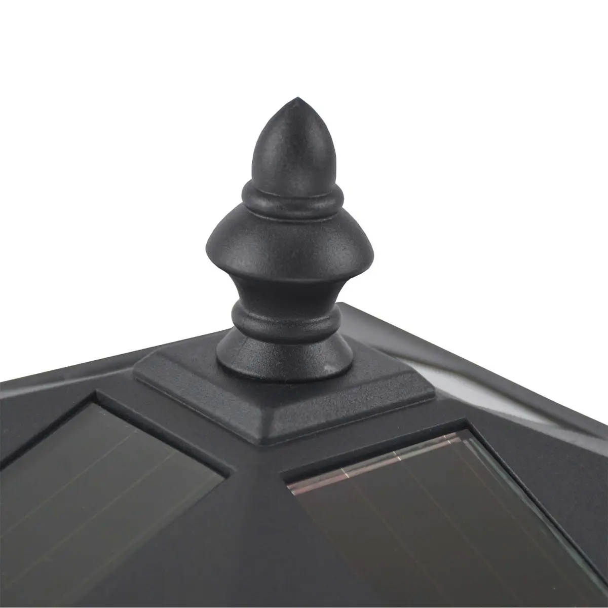 Outdoor Garden Solar Post Lamp Dimmable LED Lantern Bollard 1.2M Tall Black by Outsunny