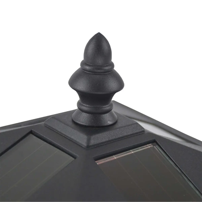Outdoor Garden Solar Post Lamp Dimmable LED Lantern Bollard 1.2M Tall Black by Outsunny