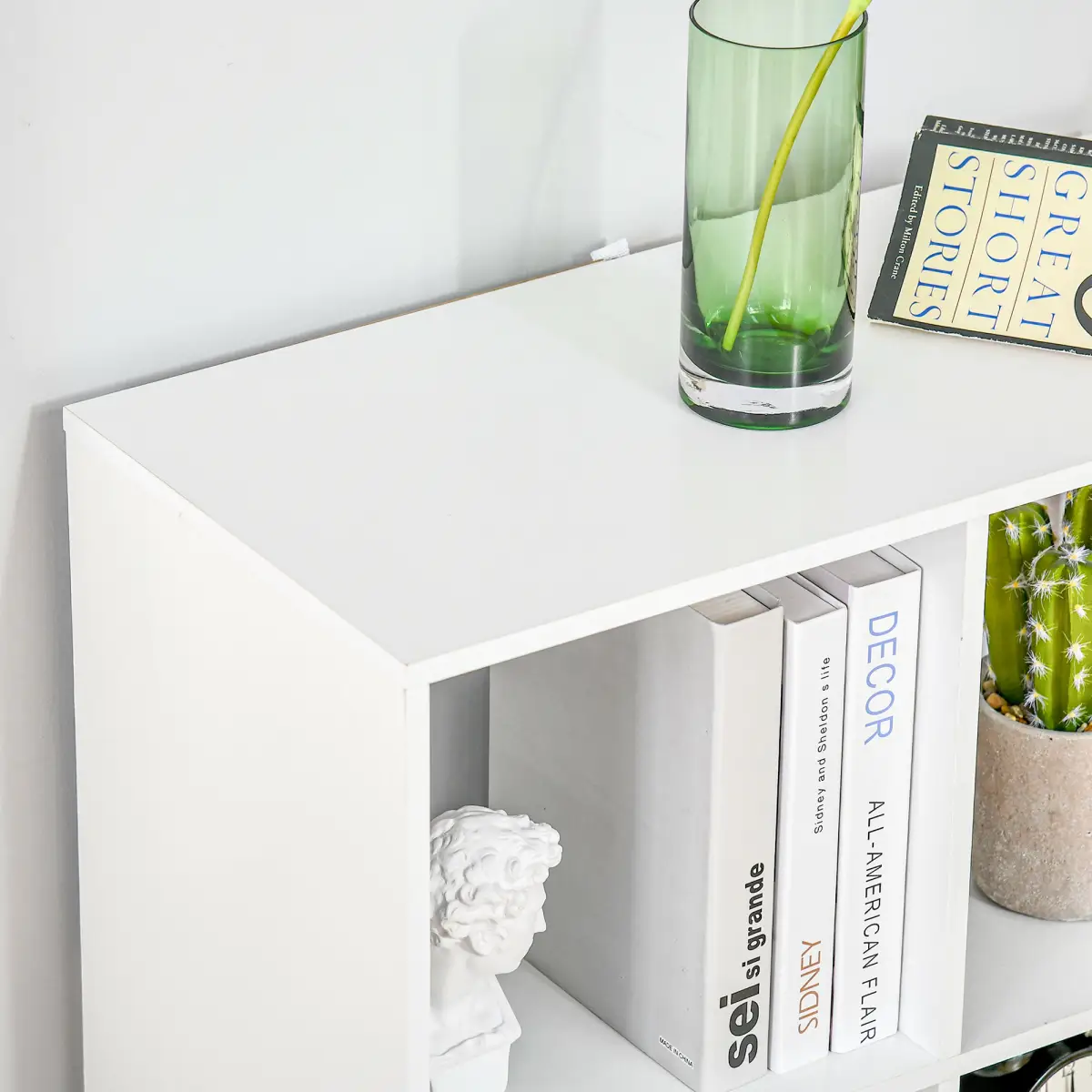 Storage Cabinet Bookcase 6 Cube Organiser Shelves White by Unbranded