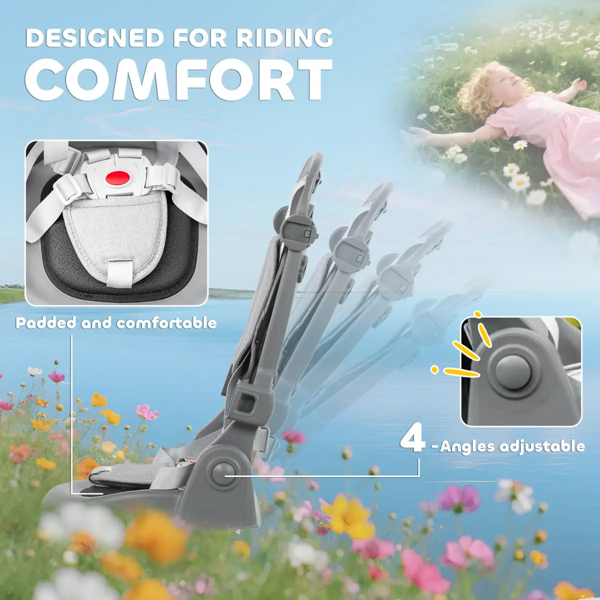 Kids Trike with Adjustable Backrest by N/A