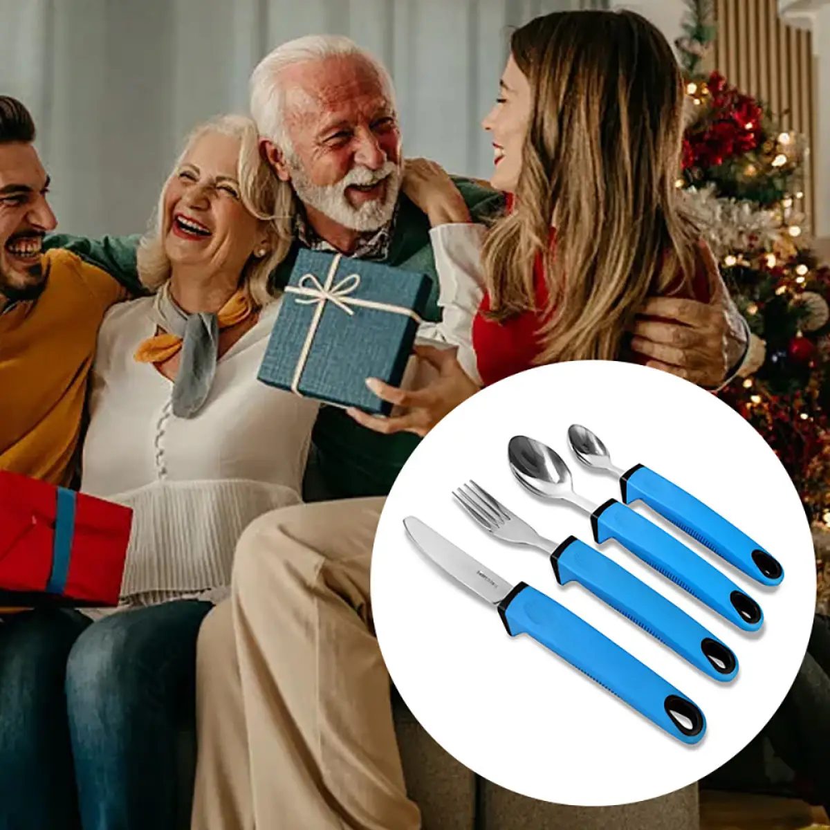 Elderly Aid Cutlery Sets Eating Easy Grip Disabled Utensil Spoon Fork Arthritis by N/A