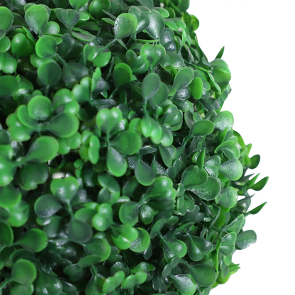 PE Set of 2 Artificial Boxwood Three Balls Topiary Plant Tree's Green by Outsunny