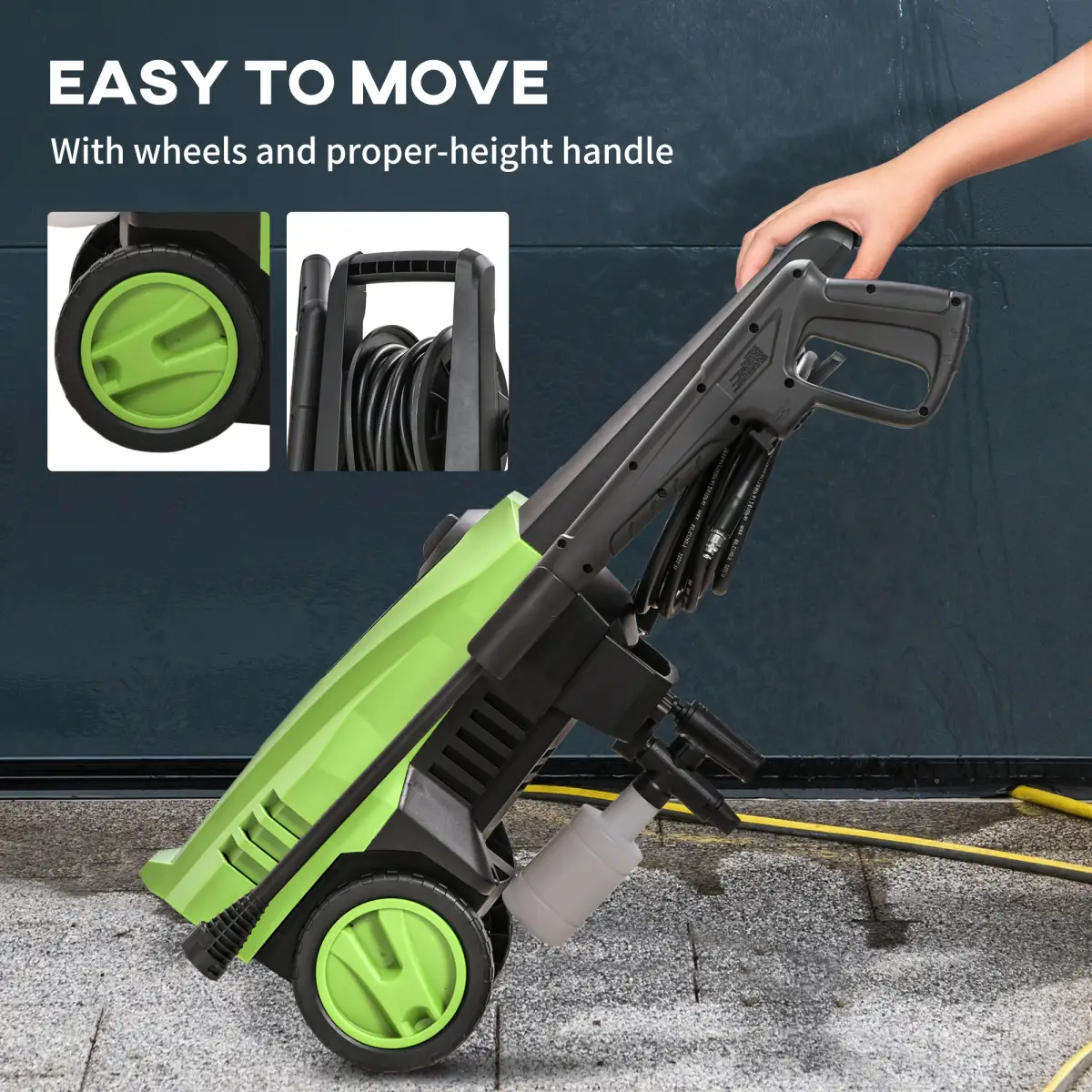 DURHAND Portable Power Washer 1800W, 150 Bar, 510 L/h for Garden, Car, Furniture by DURHAND