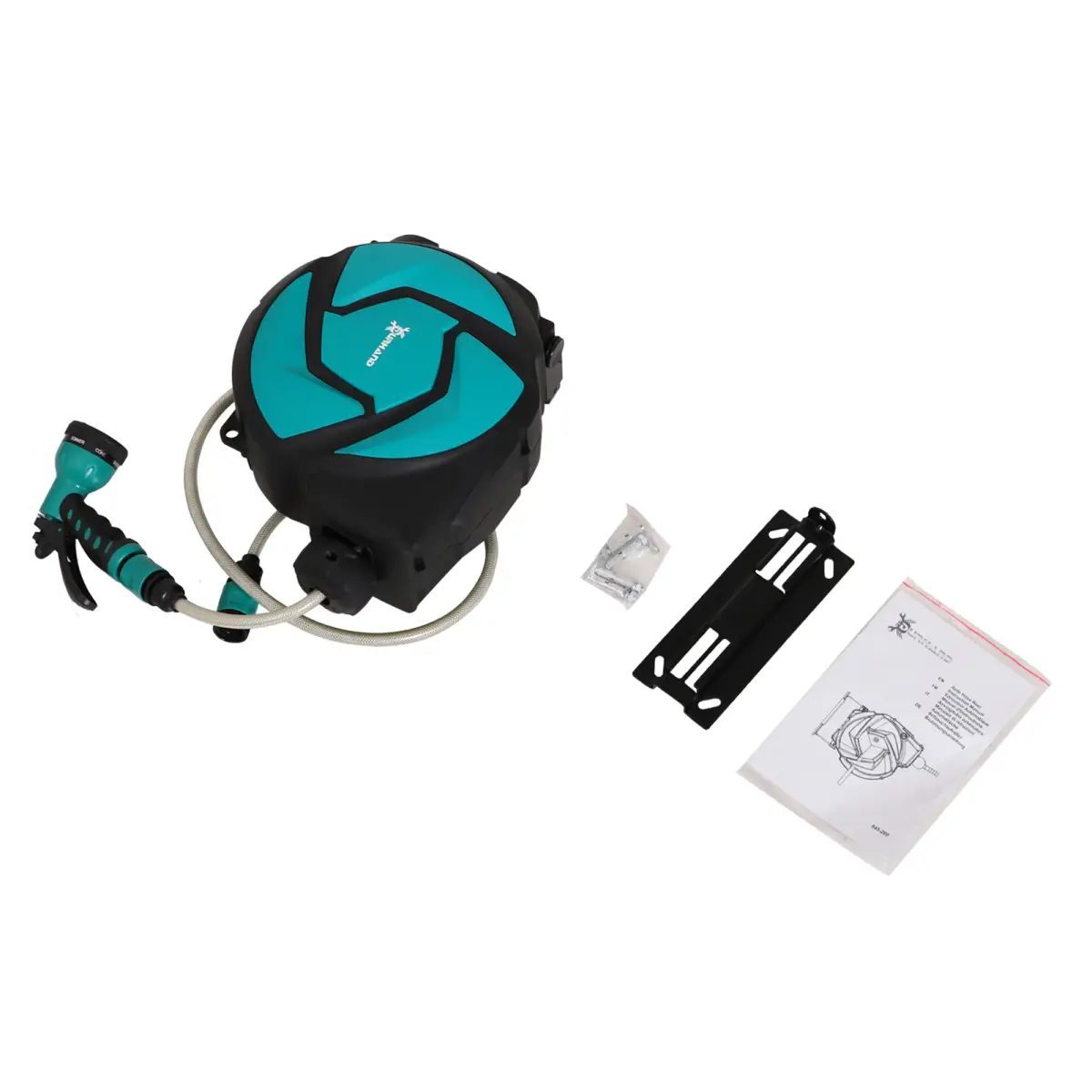 10M Water Hose Reel Compact Garden Car Locking Auto Retract Spray Durhand by Unbranded