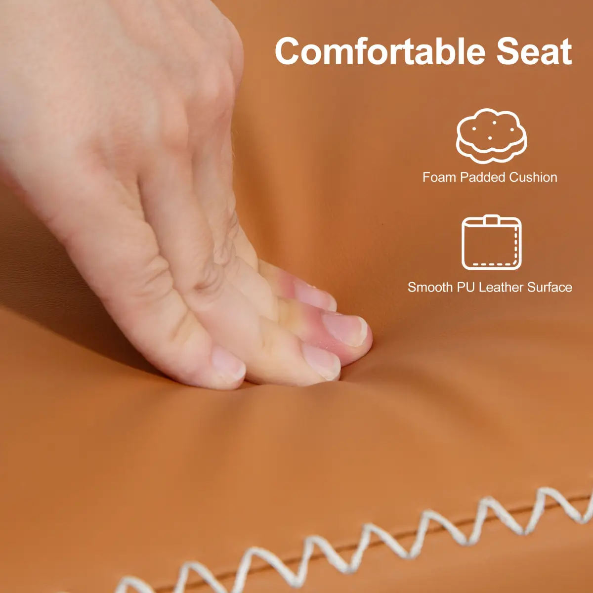 Leather Shoe Storage Bench by N/A