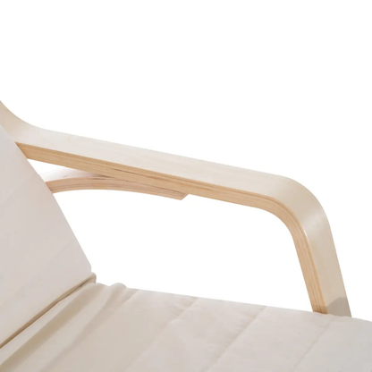 Rocking Chair Recliner Armchair with Adjustable Footrest, Cream White by HOMCOM