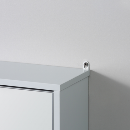 Wall Mounted Mirror Cabinet with Storage Shelf Bathroom Cupboard Grey by Homcom