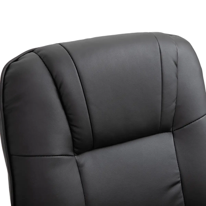 Ergonomic Recliner Sofa Chair PU Leather Armchair Lounger with Footrest, Black by Unbranded