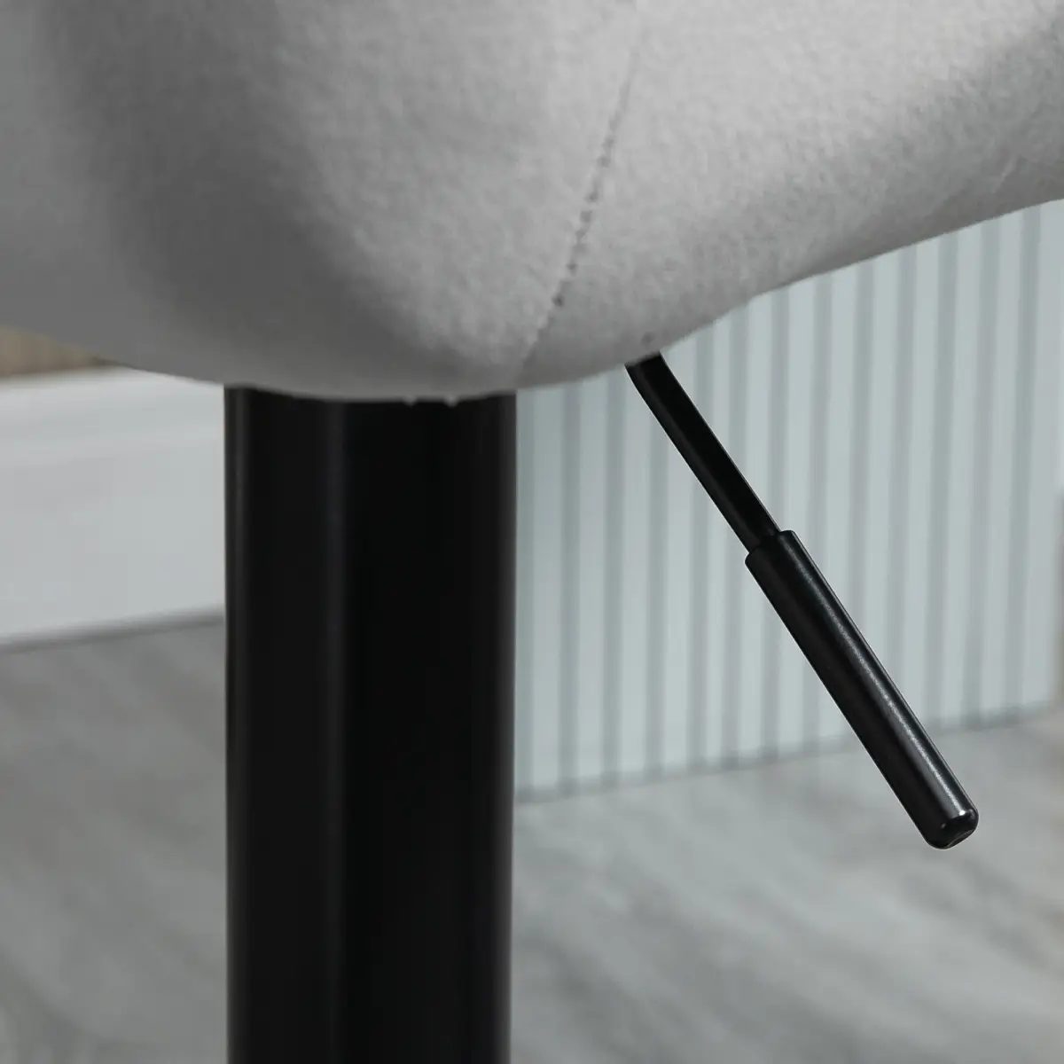 Set Of 2 Luxurious Velvet-Touch Bar Stools w/ Metal Frame Footrest Base Grey by HOMCOM