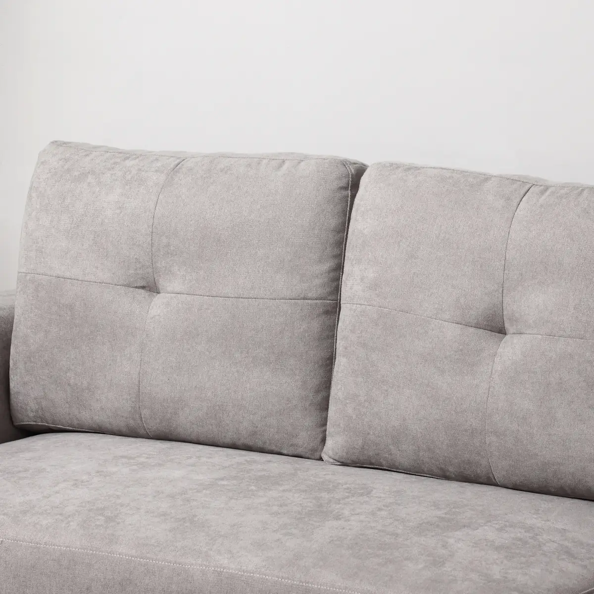 HOMCOM Linen-Look L-Shaped Sofa Bed w/ Storage Bed Sleeper Flat Studio Grey by Unbranded