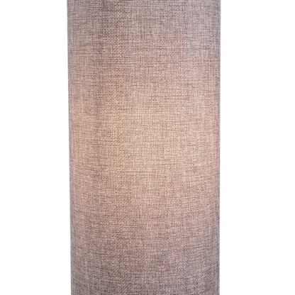 120H cm Wooden Base Floor Lamp W/Linen Fabric-Grey