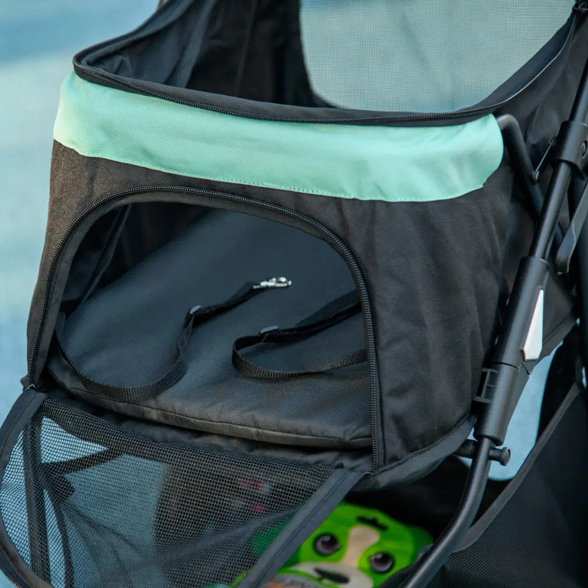 PawHut Dog Stroller for XS Dogs, S Dogs, Cats with Rain Cover - Green by PawHut