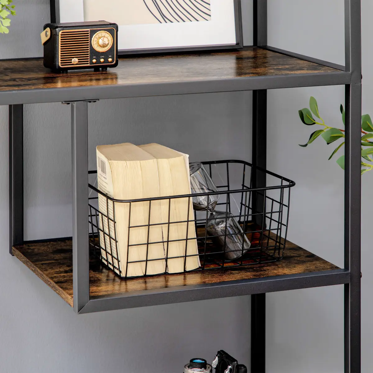 HOMCOM 7 Tier Storage Shelves, Free Standing Book Shelf for Study, Living Room by HOMCOM