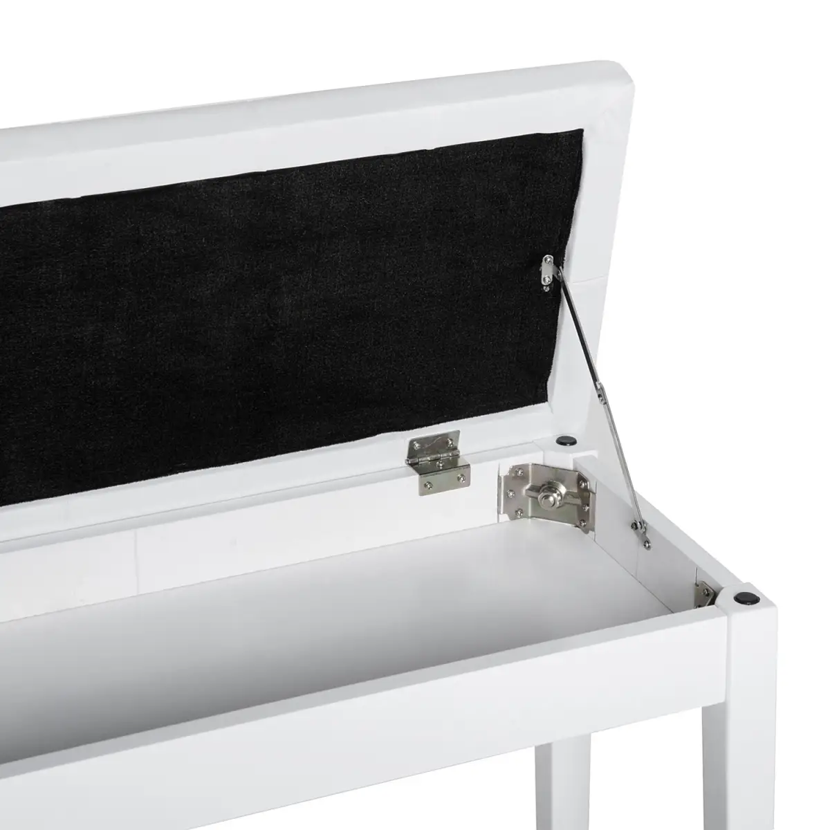 Classic Digital Keyboard Piano Bench Makeup Padded Seat Stool Solid Wood White by HOMCOM