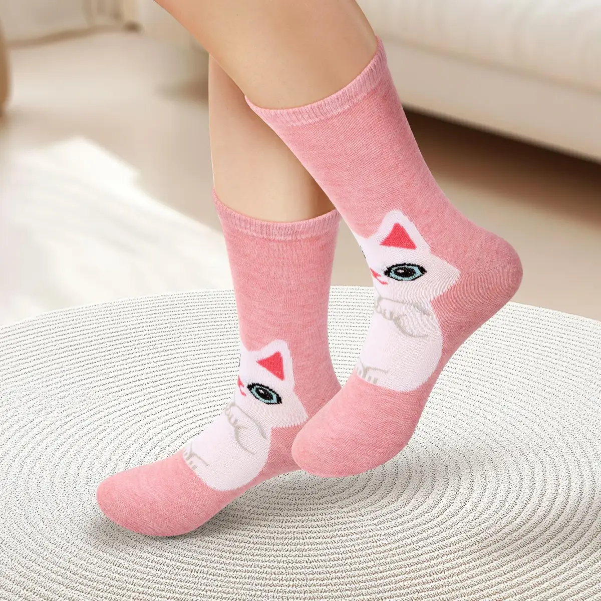 VINSANI KITTY SOCKS 5pk 1010418 by Vinsani